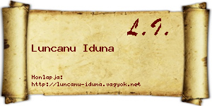 Luncanu Iduna névjegykártya